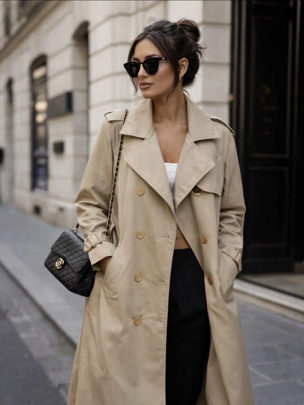 Vintage London Fog Trench Coat with Plaid Liner Tan Size 8PET